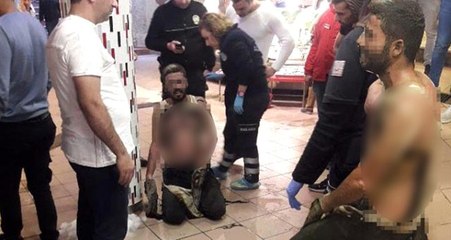 Sokak ortasında eşiyle tartışan adam, benzin dökerek kendini ateşe verdi