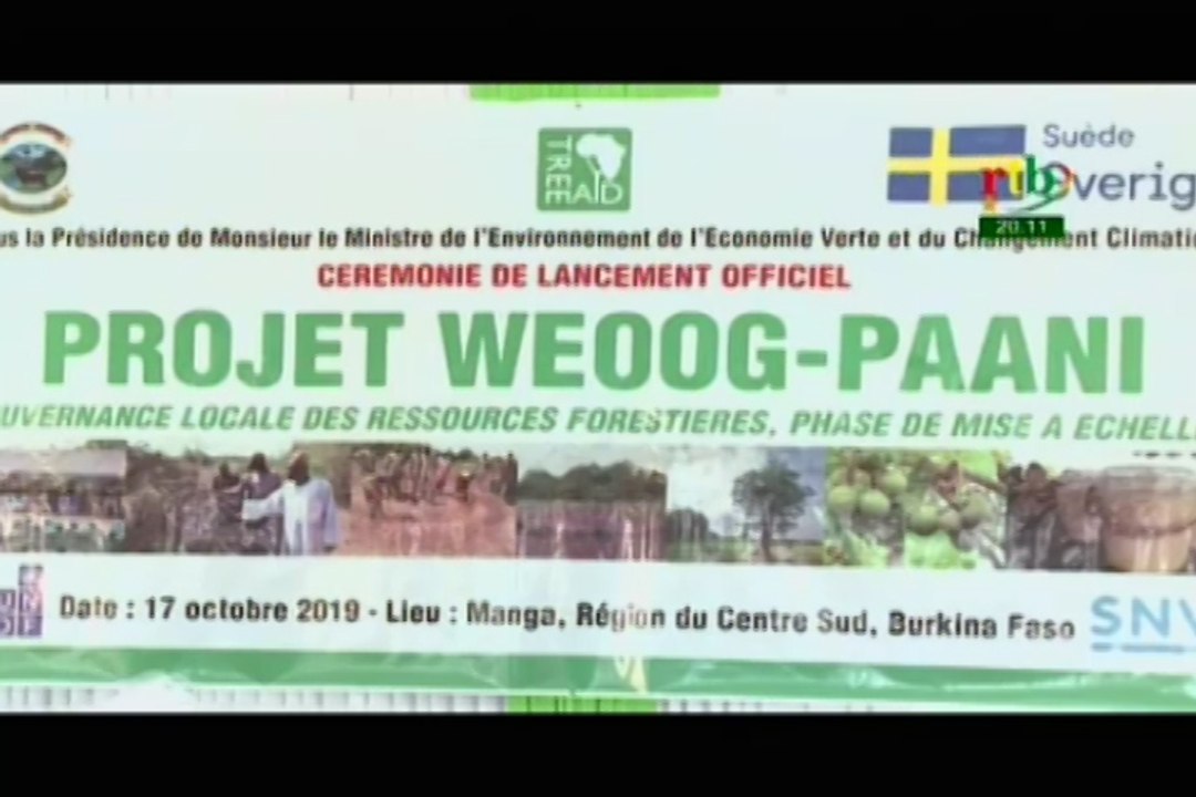 RTB/Le ministère de l’Environnement, de l’Économie Verte et du Changement Climatique lancent un nouveau projet au profit des collectivités territoriales du Burkina Faso
