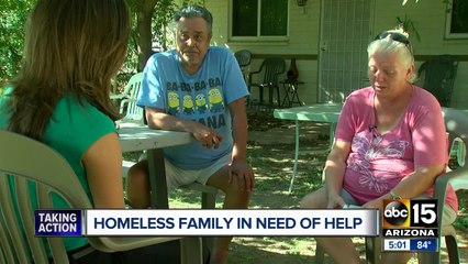 Homeless family looking for a place to call home
