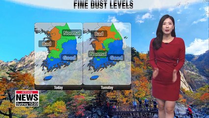 Big temperature gaps with fine dust in western regions