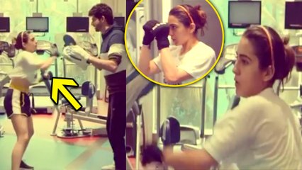 Sara Ali Khan's UNBELIEVEABLE Boxing WORKOUT Video In Her Gym