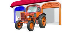 Los Colores de Tractores en español para niños con musica
