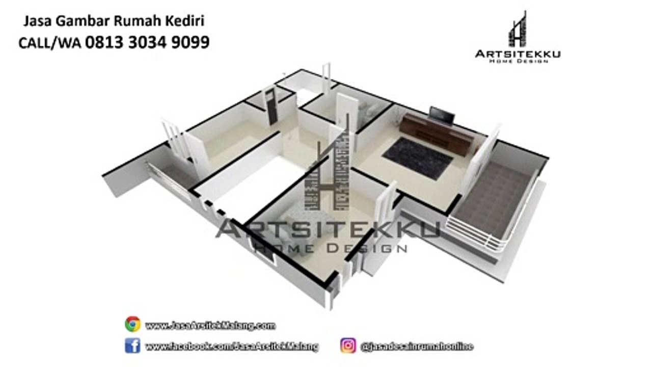 Call/WA : 0813-3034-9099 (Nayla) Desain Rumah Minimalis Modern di Pasuruan