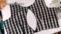 Blouse back neck design cutting and stitching video