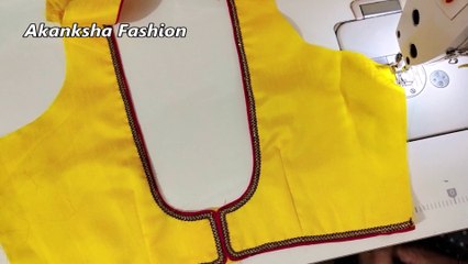 stitching of a beautiful blouse design of back neck 2019