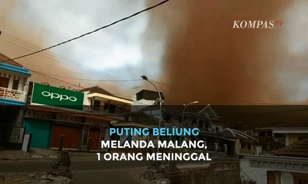 Detik-detik Puting Beliung Melanda Desa Sumber Brantas, 1 Orang Meninggal