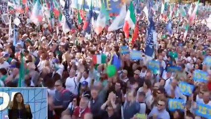 Roma - L'intervento di Giorgia Meloni in San Giovanni (19.10.19)