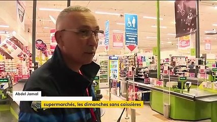 Supermarchés : premier dimanche sans caissières