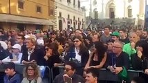 Perugia - Il pubblico attende Salvini (20.10.19)