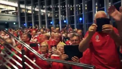 Rugby - 2019 World Cup - Welsh Fans Celebrating The Win Against France