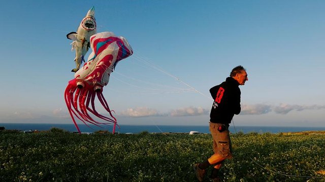 Hundreds of colourful kites perk up skies above Malta's Gozo
