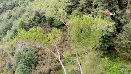 Trabzon'da yürekleri ağza getiren görüntüler.