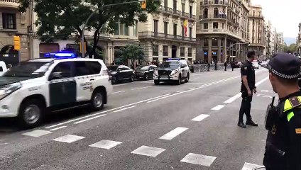 Sánchez llega a la Jefatura de la Policía Nacional en Barcelona