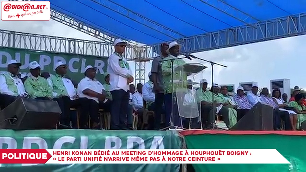 Henri Konan Bédié au meeting en hommage à Houphouët Boigny : « Le parti unifié n’arrive même pas à notre ceinture »