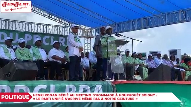 Henri Konan Bédié au meeting en hommage à Houphouët Boigny : « Le parti unifié n’arrive même pas à notre ceinture »