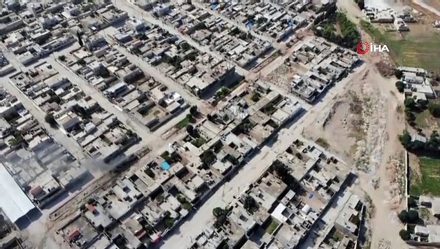 - Teröristlerden temizlenen Resulayn havadan görüntülendi