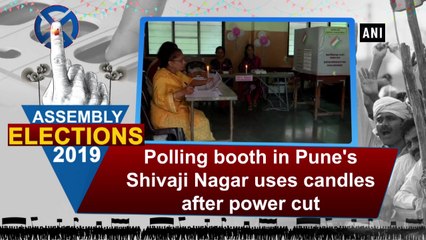 Polling booth in Pune's Shivaji Nagar uses candles after power cut