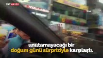 Cam silerken karşılaştıkları çocuğa unutulmaz anlar yaşattılar