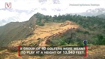 Golfers Tee Off in the Shadow of Mt. Everest for World's Highest Altitude Golf Tournament