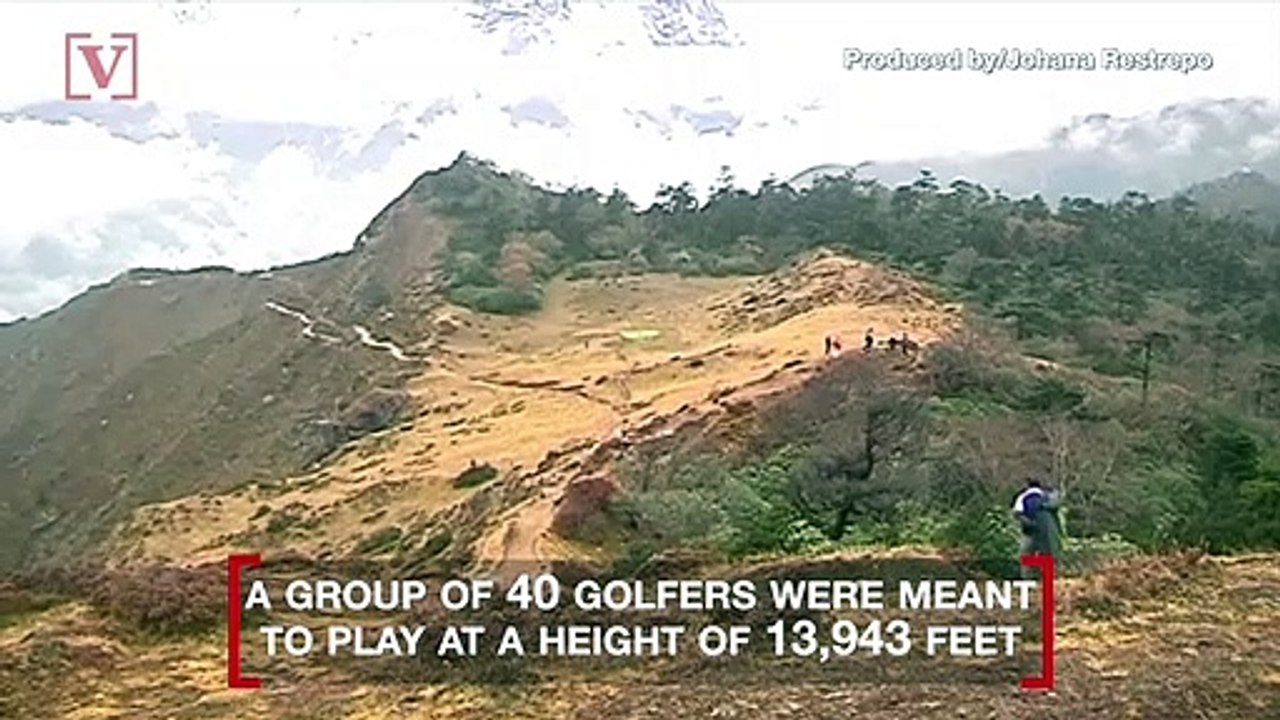 Golfers Tee Off in the Shadow of Mt. Everest for World's Highest Altitude Golf Tournament