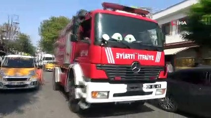 Hatalı park itfaiye aracının geçişini engelledi, yangını vatandaşlar söndürdü
