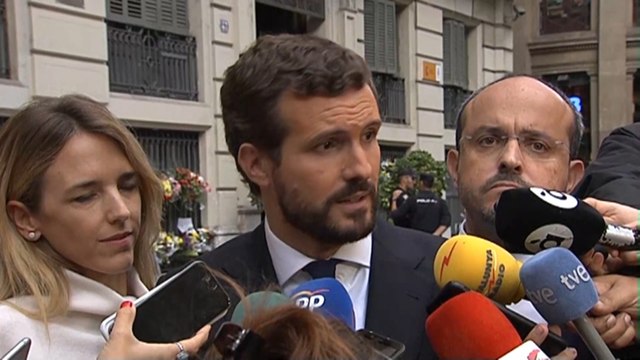 Casado exige a Sánchez actuar con ley y orden en Cataluña