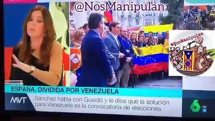 Espectacular baño a una Elisa Beni que intenta vender que en Venezuela hay normalidad democrática