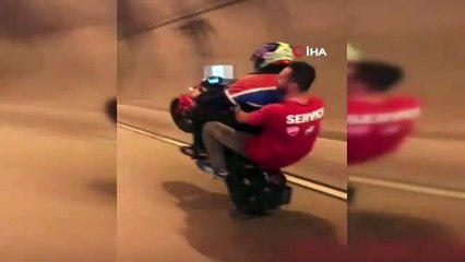 Çift kişiyle tek teker terörü kamerada