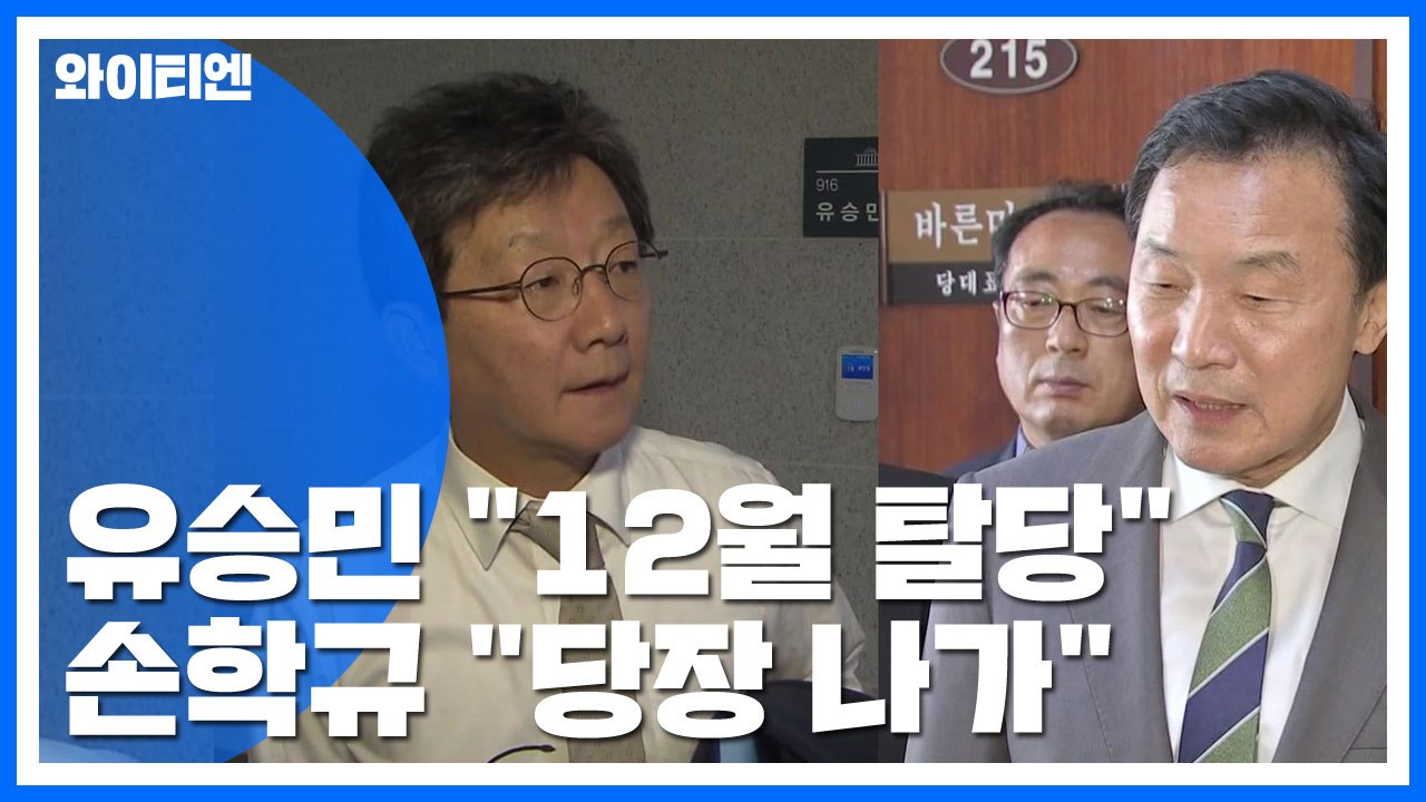 유승민 "12월 탈당"...손학규 "기회주의자, 당장 나가" 바른미래당 갈등 최고조 / YTN
