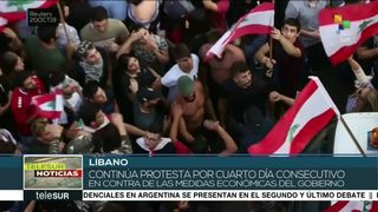 Continúan protestas masivas en El Líbano contra medidas económicas