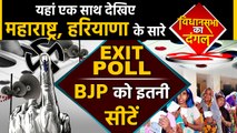 Maharashtra और Haryana में किसकी बनेगी सरकार, देखिए एक साथ सारे exit poll |वनइंडिया हिन्दी