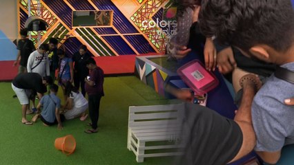 下载视频: Bigg Boss Kannada 7 : Vasuki Vaibhav falls off while riding cycle