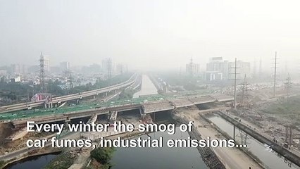 Blanket of smog covers New Delhi