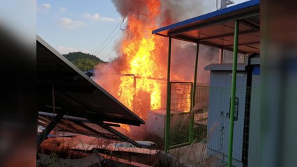 하동서 태양광 발전설비 화재...4억 원 피해 / YTN