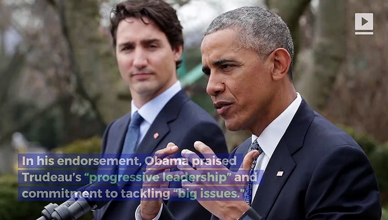 Barack Obama Endorses Justin Trudeau for Re-Election