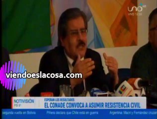 CONADE: “Una GUERRA CIVIL en Bolivia sería responsabilidad del Gobierno Morales”