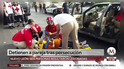 Detienen a pareja con arma y droga tras persecucion en Monterrey