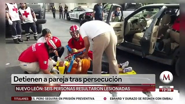 Detienen a pareja con arma y droga tras persecucion en Monterrey