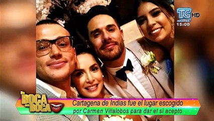 Se casaron los actores Carmen Villalobos y Sebastián Caicedo
