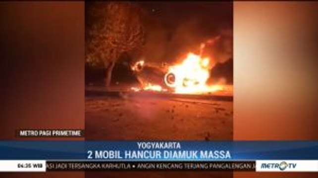 Ricuh Warnai Laga PSIM Yogyakarta Vs Persis Solo, 2 Mobil Dibakar
