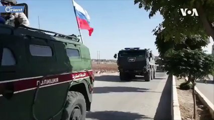 لحظة انتشار الشرطة العسكرية الروسية في مدينة عين العرب