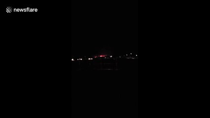 Kincade blaze seen from a distance as California suffers another wildfire