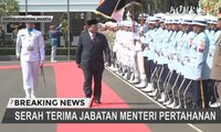 Saat Prabowo Subianto Cek Pasukan Jelang Sertijab Menhan