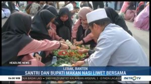 Ribuan Santri Murak Liwet Bareng Bupati Lebak