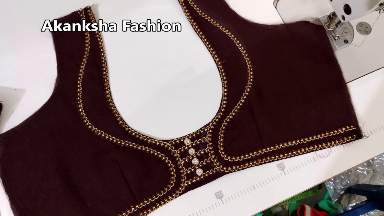 blouse back neck design cutting and stitching/akanksha fashion ...