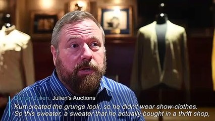 Cigarette-burned Kurt Cobain 'Unplugged' cardigan heading to auction