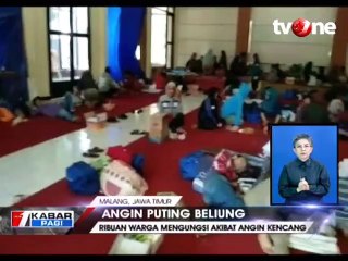 Ribuan Warga di Malang Mengungsi Akibat Angin Puting Beliung
