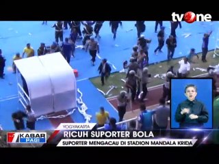 Laga PSIM vs Persis Ricuh, Mobil Polisi Diamuk Massa