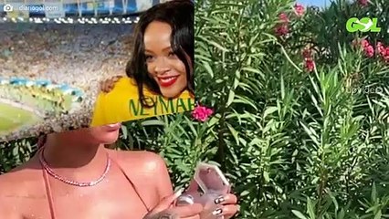 ¡El bikini de Rihanna no puede sujetar tanto!: mira el vídeo (y tiene horas)