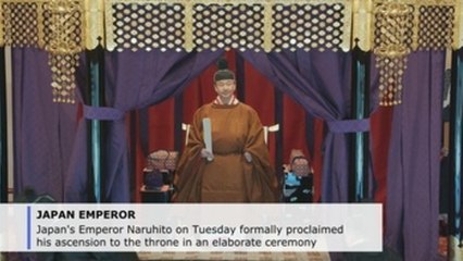 Naruhito officially proclaims himself emperor of Japan